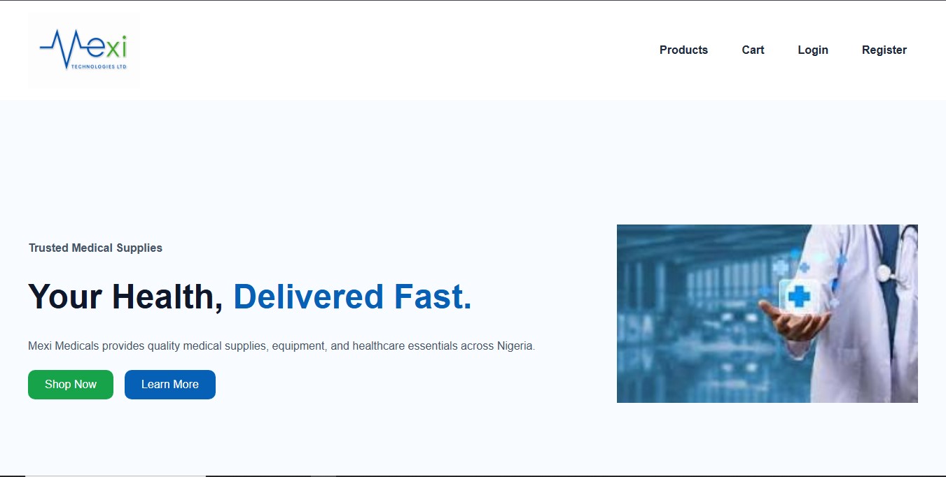 Mexi Medicals e-commerce platform
